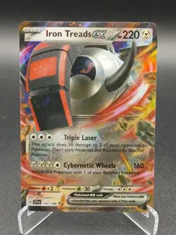 Iron Treads EX 143/198 Scarlet and Violet Pokemon NM - Image 1