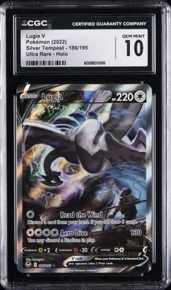 2022 POKEMON SILVER TEMPEST #186 LUGIA CGC 10 GEM MINT - Image 1