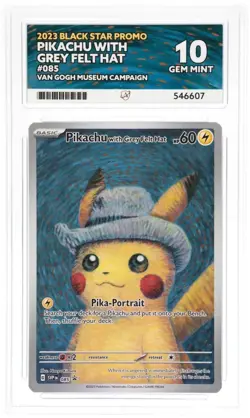 Pikachu with Grey Felt Hat Van Gogh Promo #085 Pokemon ACE 10 - Image 1
