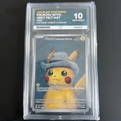 Pikachu with Grey Felt Hat Van Gogh Promo #085 Pokemon ACE 10 - Image 3