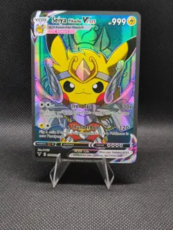 Seiya Pikachu VCOS Pokemon Card Holo Cosplay ART - Image 1
