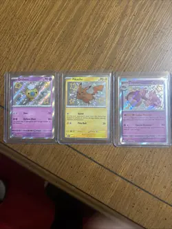 Pokemon TCG Paldean Fates Shiny Lot Of 3 Including Pikachu - Image 1