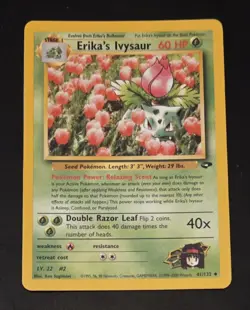 Pokemon TCG Gym Challenge Erika's Ivysaur Card 41/132 Unlimited Uncommon - Image 1