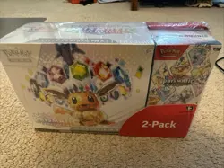 Pokemon TCG Prismatic Evolutions ETB + Booster Bundle Costco 2-Pack Sealed - Image 1