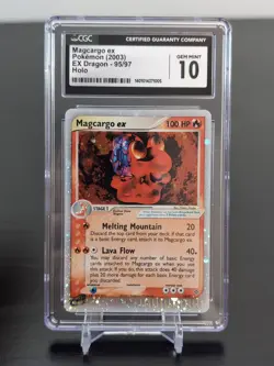 CGC 10 Pokemon Magcargo ex EX Dragon 95/97 Holo Rare EX - with 2 swirls - Image 3