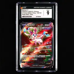 CGC 9 MINT 2024 Pokemon CHN Sylveon V 148/132 SR - Image 1