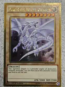 Blue-Eyes White Dragon MVP1-ENG55 YuGiOh 2017 Gold Rare 1st Edition VLP - Image 1