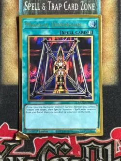Yugioh Magical Dimension MGED-EN040 Gold Rare MISCUT MISPRINT! EXTRA ATTACHED! - Image 1