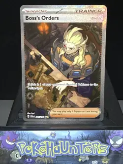 Pokemon Card Boss's Orders 265/193 Special Illustration Rare Paldea Evolved NM - Image 1