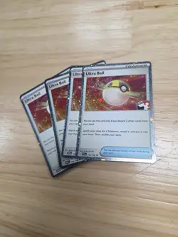 4 Ultra Ball 196/198 Prize Pack Series Cards Cosmo Holo - Image 1