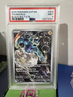 Pokemon TCG Black Bolt ETB Thundurus 209 Black Star Promo Card - Image 1