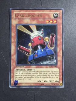 Card Trooper DP03-EN009 Ultra Rare 1st Edition Damaged Yugioh - Image 1