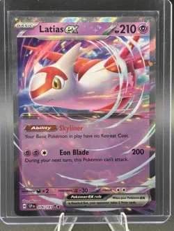 Latias ex 076/191 Sv08: Surging Sparks Holo 2024 Pokemon Card NM Perfect Center - Image 1
