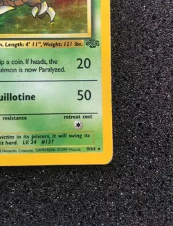 Pinsir 9/64 Rare 1st Edition HOLO Scratch Error Pokemon Card Jungle Set NM WOTC - Image 5