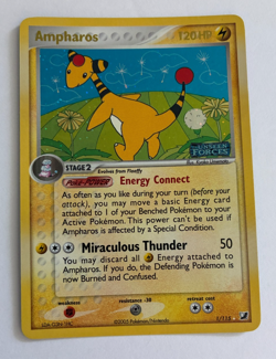 Ampharos 1/115 EX Unseen Forces Pokemon Card, Reverse Holo Rare Stamped + 7 more - Image 1