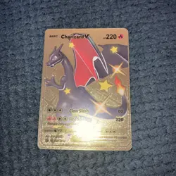 Pokemon TCG Champion's Path Charizard v 079/073 Shining Gold Card - Image 1