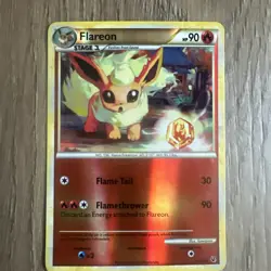 Pokemon TGC 2010 Flareon 26/90 HG&SS Undaunted Reverse Holo Card - Image 1