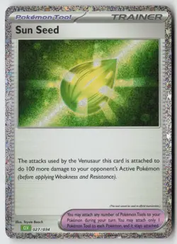 Sun Seed 027/034 - Trading Card Game Classic Holo - PTCG - Image 1