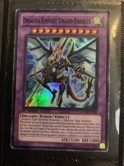 Yugioh Card TCG Dragon Knight Draco-Equiste DP10-EN016 Super Rare 1st Edition LP - Image 1