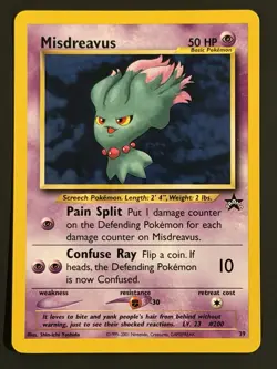 Pokemon Card Misdreavus Black Star Promo WOTC Vintage 39 NM - Image 1