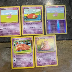 Pokemon TCG Slowpoke And Slowbro Lot 5 Cards One Holo - Image 1