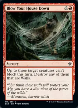 BLOW YOUR HOUSE DOWN ~mtg NM-M Throne of Eldraine Com x4 - Image 1