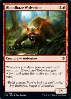 BLOODHAZE WOLVERINE ~mtg NM-M Throne of Eldraine Com x4 - Image 1