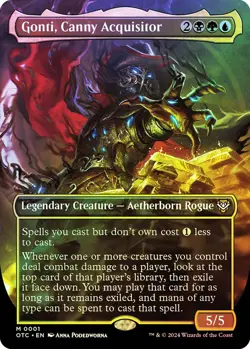 MTG FOIL Gonti, Canny Acquisitor Borderless - Outlaws of Thunder Junction - Image 1