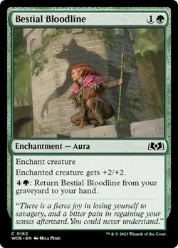 BESTIAL BLOODLINE x4 mtg NM Wilds of Eldraine 4 Common - Image 1