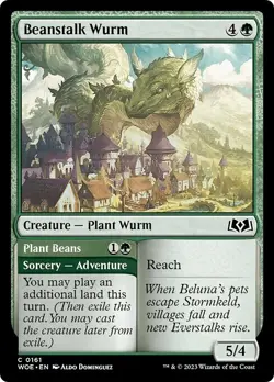 BEANSTALK WURM x4 mtg NM Wilds of Eldraine 4 Common - Image 1
