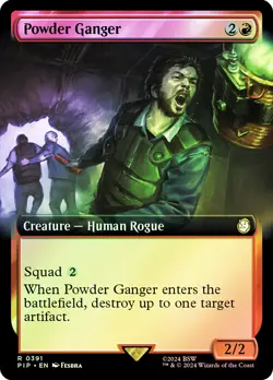 MTG FOIL Powder Ganger Extended Art - Fallout Commander #391 - Image 1