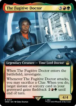 MTG The Fugitive Doctor Extended Art - Doctor Who Commander #417 - Image 1