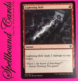 MTG EN x1 Lightning Bolt (#187/361) Battle for Baldur's Gate (CLB) NM+ [244197] - Image 1