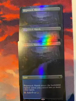 MTG Innistrad Midnight Hunt Shipwreck Marsh Borderless Foil x 3 - Image 1