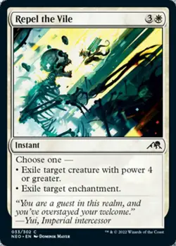 REPEL THE VILE x4 mtg NM-M Kamigawa Neon Dynasty 4 Common - Image 1