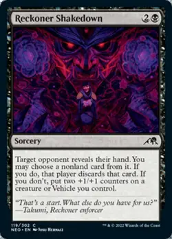 RECKONER SHAKEDOWN x4 mtg NM-M Kamigawa Neon Dynasty 4 Common - Image 1