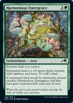 HARMONIOUS EMERGENCE x4 mtg NM-M Kamigawa Neon Dynasty 4 Common - Image 1