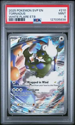 2025 POKEMON SVP EN-SV BLACK STAR PROMO #210 TORNADUS PSA 9 - Image 1