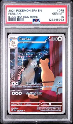 Pokemon Shrouded Fable Persian Illustration Rare 078/064 078 78 PSA 10 - Image 1