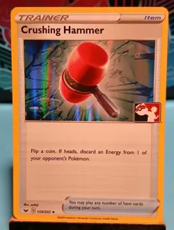 Crushing Hammer 159/202 Prize Pack Series Pokemon Play! Mint Condition - Image 2
