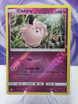 Pokemon Reverse Holo Clefairy Common SM - Guardians Rising 88/145 NM - Image 1