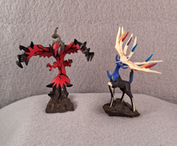 Pokemon XY TCG Yveltal Xerneas PVC Mini Figures With Base 2013 Set Of 2 *NICE* - Image 1