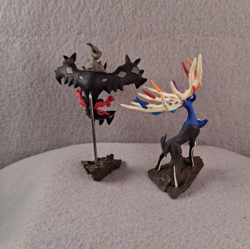 Pokemon XY TCG Yveltal Xerneas PVC Mini Figures With Base 2013 Set Of 2 *NICE* - Image 3