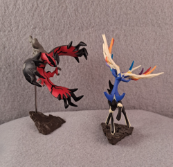 Pokemon XY TCG Yveltal Xerneas PVC Mini Figures With Base 2013 Set Of 2 *NICE* - Image 4