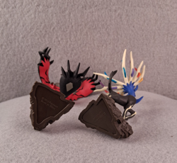 Pokemon XY TCG Yveltal Xerneas PVC Mini Figures With Base 2013 Set Of 2 *NICE* - Image 5