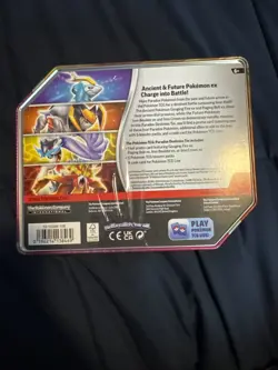 2024 Pokemon Paradox Clash Iron Boulder Ex Tin 5 Booster Packs Scarlet & Violet - Image 2