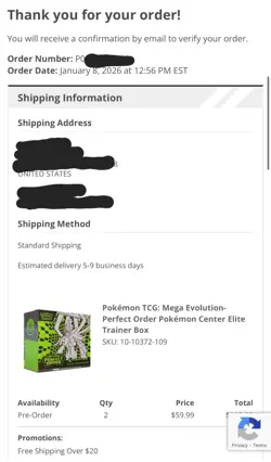 Pokemon Mega Evolution Perfect Order Pokemon Center ETB PRESALE - Image 3