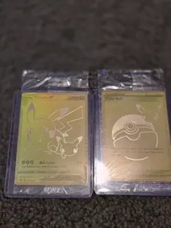 Pokemon Celebr Nic At Top Of The Pikachu V & PokeBall Gold Promos SEALED 145&146 - Image 1