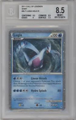 BGS 8.5 NM-MT+ 2011 POKEMON CALL OF LEGENDS SHINY LEGENDARY HOLO R #SL7 LUGIA - Image 1