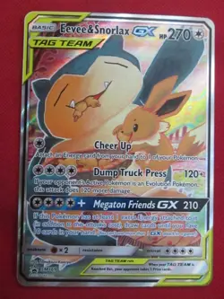 Pokemon Eevee & Snorlax GX SM169 Sm Holo - Image 1